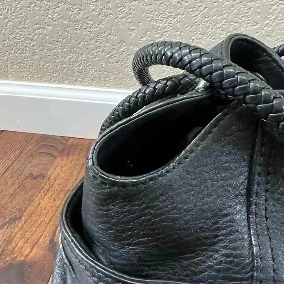 Cole Haan Black Leather Double Handle Side pockets  Shoulder Bag Purse - Picture 11 of 15